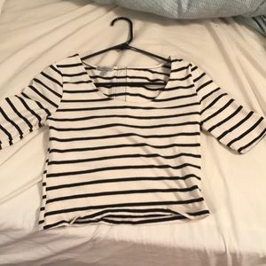 Striped crop top:)